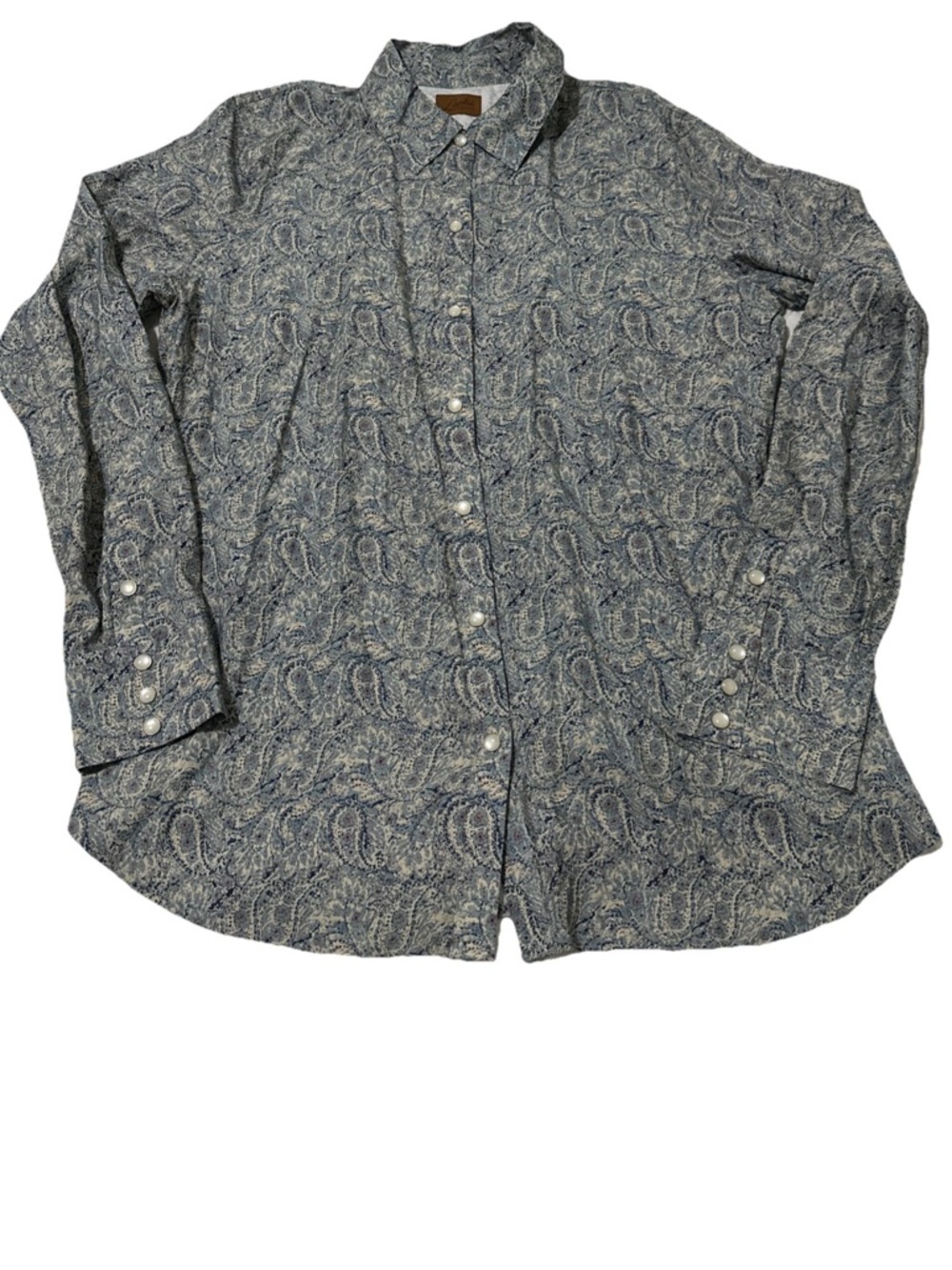 $150 LOVELEI  RANCH  Paisley Button-Up Shirt Women’s size L barely worn